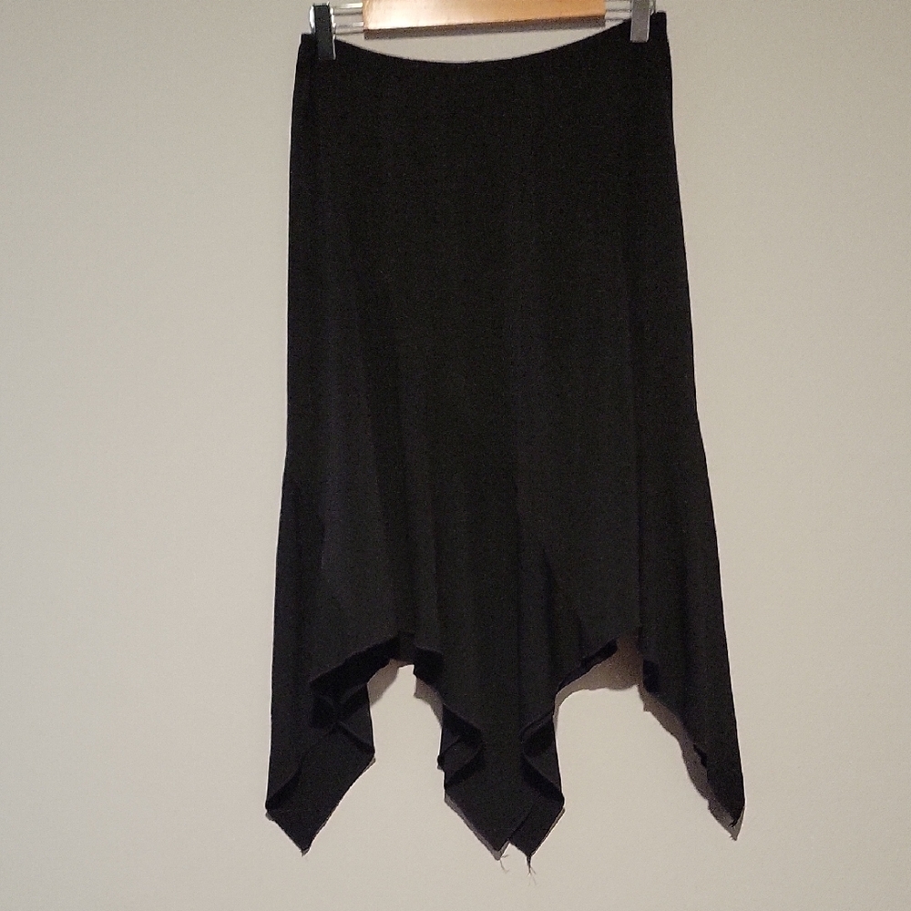 Byer California Black Asymmetrical Handkerchief Hem Skirt